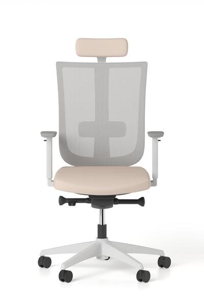 Bürotime Move Yönetici Koltuğu, Plastik Ayak, Gri & Bej