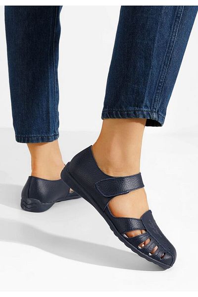 B T Shoes Balerini dama piele Emmeline navy