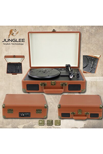 JUNGLEE Nostaljik Pikap Plakçalar 33-45-78 Lik Plak Uyumlu Plak Çalar Bluetooth Hoparlör Mp3 Usb Player