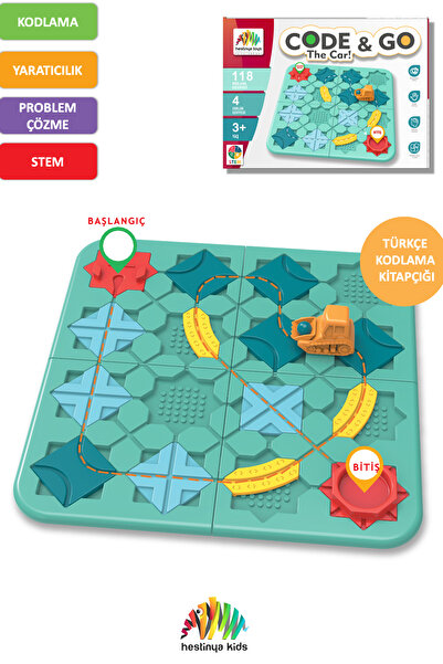 HESTİNYA TOYS Code & Go Kodlama Oyuncağı, Stem, Mantıksal Yol Yapım Oyuncağı, Eğitici Oyuncak, Zeka Ve Akıl Oyunu