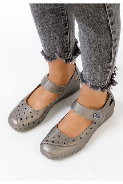 B T Shoes Balerini dama Andronia Gri