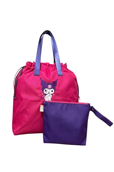 Atelier Bomonti Kuromi Pattern Waterproof Wet Dry, Dirty Clean, Beach Pool Functional Bag Set of 2
