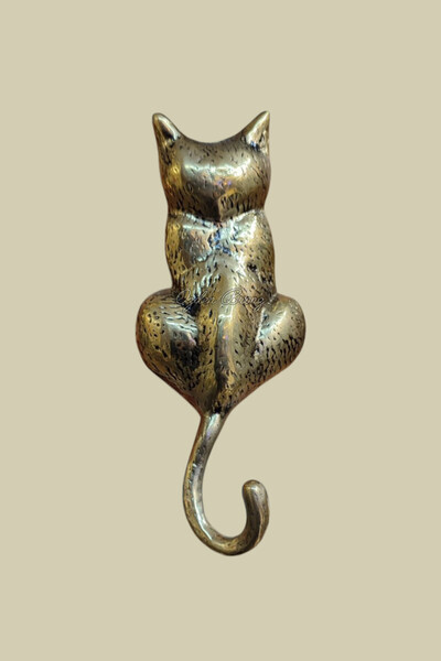 ÖZDEN BRONZ PİRİNÇ KEDİ MODEL KAPİ TAK TAK