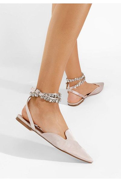 B T Shoes Balerina eleganta bej Radiza V2