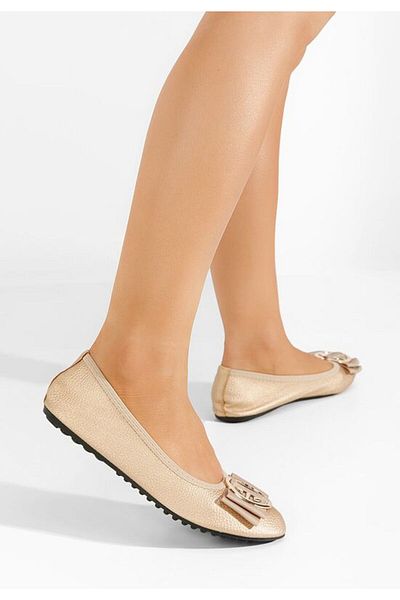 B T Shoes Balerini dama Elaith aurii