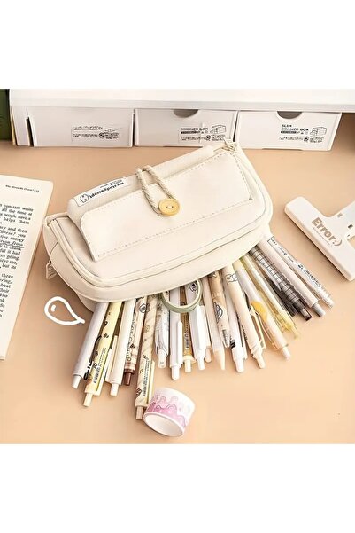 Areos Large and Large Capacity Pencil Case, Makeup Bag Handheld Pencil Case