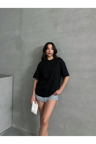 Oyga Γυναικείο μπλουζάκι Unisex με κοντό μανίκι φαρδιά εφαρμογή