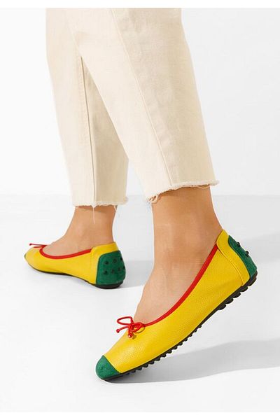 B T Shoes Balerini dama Amania V4 galbeni