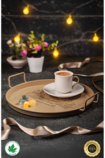 linmetal Metal Sunum Tepsisi, Kahve Tepsisi, Çay Tepsisi, Sunum Tepsi, Dekora...