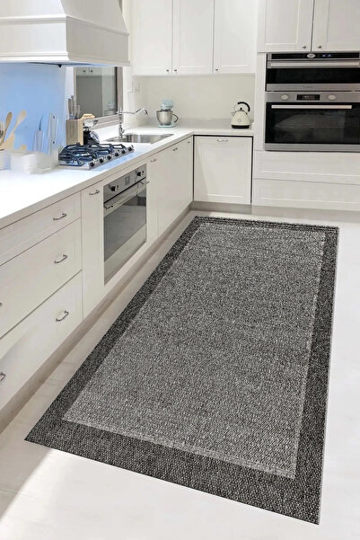 LTS HOME Dijital BASKILI Kaymaz Taban Yıkanabilir Modern Mutfak Halısı Salon ...