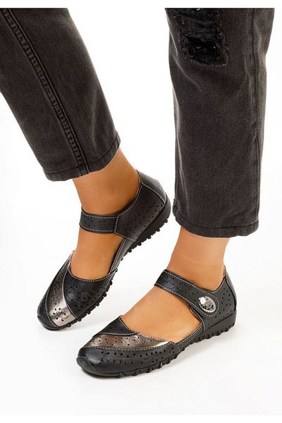 B T Shoes Balerini dama Pozza negri