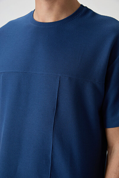 AIR JONES Ανδρικό μπλουζάκι Parliament Waffle Interlock Surface με υφή Oversize Fit Basic - 88380