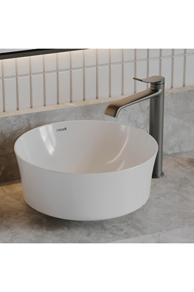 Creavit Fiore Oval Beyaz Deliksiz Lavabo 40 Cm FI140