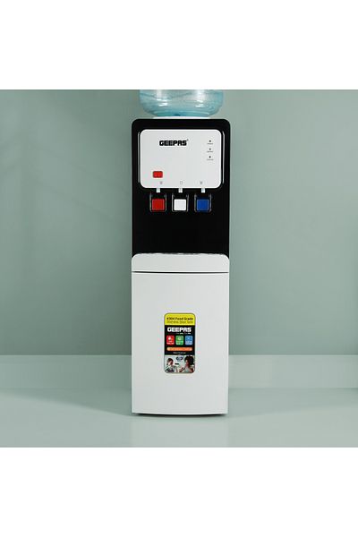 Geepas Water Dispenser- GWD17019| Compressor Cooling, Fast Cooling And 3 Taps, Normal, Hot And Cold