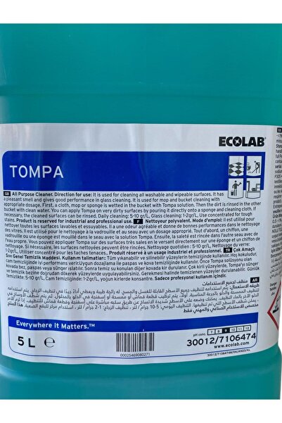 Ecolab Tompa Genel Yüzey Temizleyici 5 kg