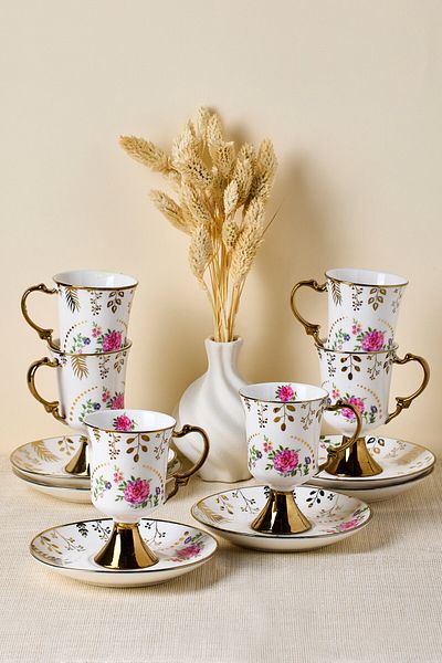 Perotti Porcelain English Sachet 6 Personality Coffee Cup