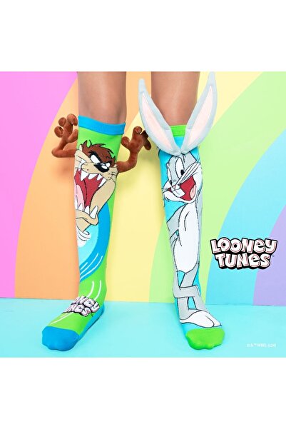 MADMIA Șosete lungi colorate pentru băieți Bugs Bunny și Taz 6-99 ani