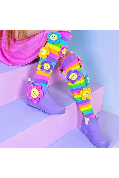 MADMIA Șosete lungi colorate Madmia pentru fete Oopsie Daisy 3-5 ani