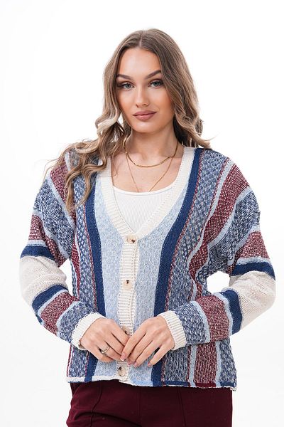 ŞİMAL Cardigan tricotat pentru femei cu model etnic 250406   -