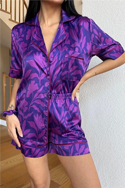 COCCOLARSI Colori Del Mondo Saten Kısa Pijama Takımı CDM1506