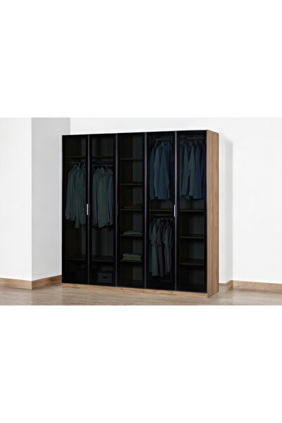 Vivense ETİ CAM GARDIROP, 5 KAPAKLI