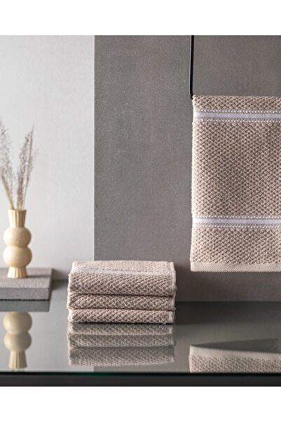 Madame Coco Sidonie 4-пакова бавовняна рушник для рук - бежевий