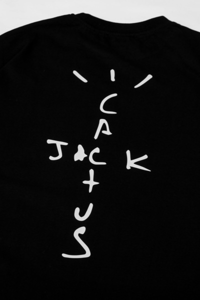 Sekizbiraltı Чорна унісекс футболка з принтом Cactus Jack в стилі "оверсайз