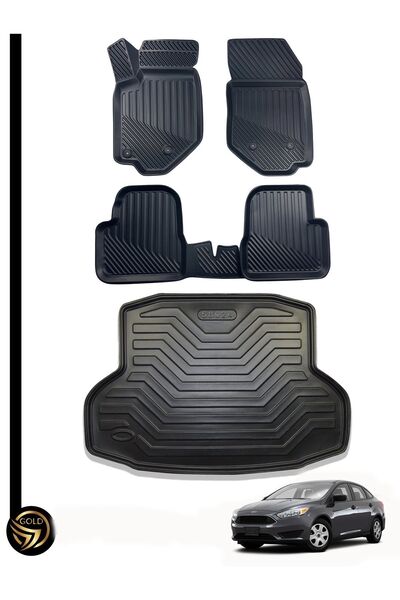 Black Gold Ford Focus 3 2011-2014 3d Araca Özel Paspas Ve Bagaj Havuzu Seti Ryan