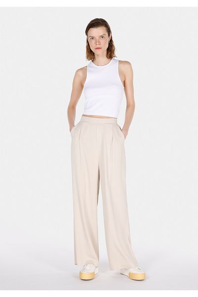Colin's Pantaloni de damă bej cu talie joasă cu picioare drepte