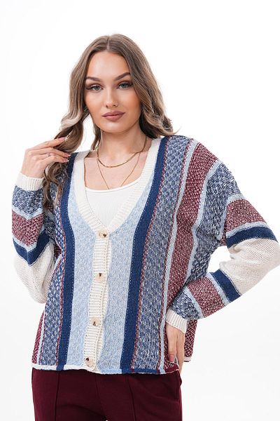 ŞİMAL Cardigan tricotat pentru femei cu model etnic 250406   -