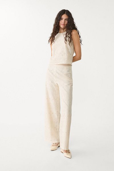 Stradivarius Embroidered Trousers Limited Edition