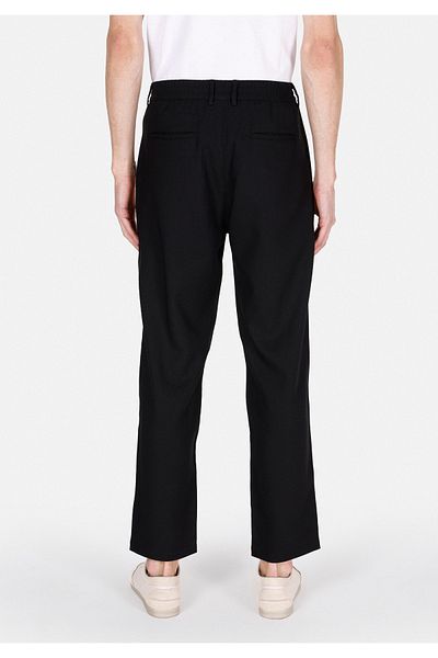 Colin's Regular Fit Mid Waist Straight Leg Men's Black Trousers