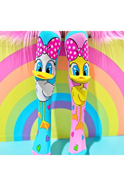 MADMIA Madmia πολύχρωμες μακριές κάλτσες για κορίτσια Αφράτο παπάκι 3-5 ετών