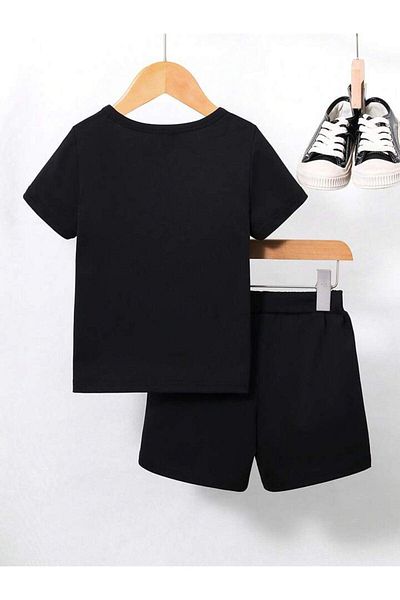 THEKONT Prince Printed Tshirt-Shorts Top and Bottom Set