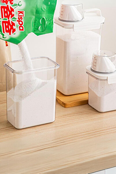 grimorlife 1 Piece Leak Proof Storage Liquid Powder Detergent Food Storage Box - Scale Detergent Box 2800 ml
