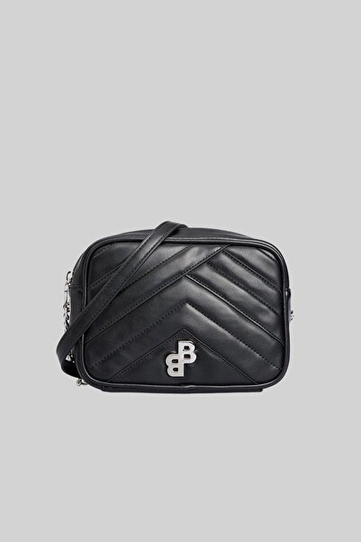 BOSS Kadın Evelyn Marka Logo Detaylı Çapraz Omuz Çantası Siyah