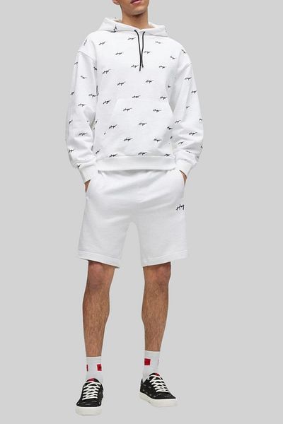 HUGO Logo Waist Tied Relaxed Fit Pocketed Short Men's Short 50486438 100