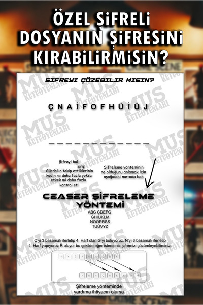 MUS Kutu Oyunları Köydeki Cinayet Gerçek Bir Savcılık Dosyası Dedektif Katil Kim Suçlu Bulma Dava Kutu Oyunu