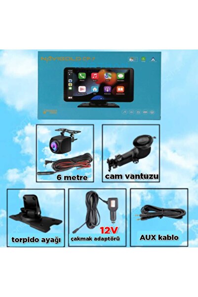 Navigold OTOMOBİL 7 İNÇ DOKUNMATİK ANDROİD AUTO CARPLAY EKRAN  AUX-BT-FM-SD 12 VOLT