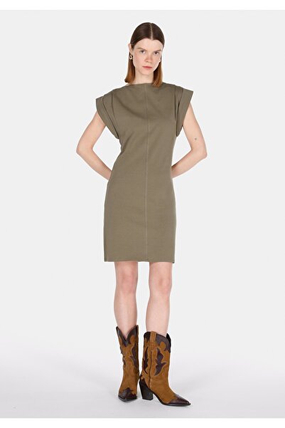 Colin's Слім-фіт прямий жіночий зелений сукня з короткими рукавами