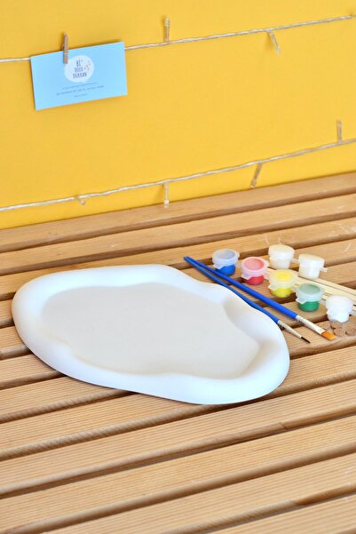 Bi' Dolu Dükkan Bulut Dekoratif Tabak Boyama Seti | Beton Obje Boyama Seti | ...