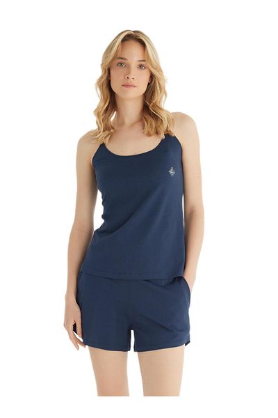 Blackspade Navy Blue Women's Shorts Set 51841