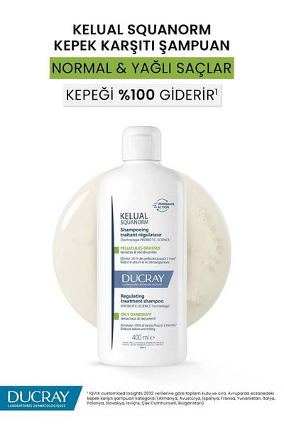 Ducray Kelual Squanorm Dandruff Shampoo for Oily Hair 400 ml
