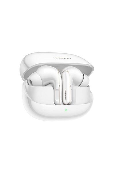 Xiaomi سماعات شاومي بودز ٥ برو BHR9642GL - بيضاء | سماعات ثلاثية، إلغاء ضوضاء فعال، تشغيل لمدة ٤٠ ساعة، تحكم بالذكاء الاصطناعي، صوت aptX™