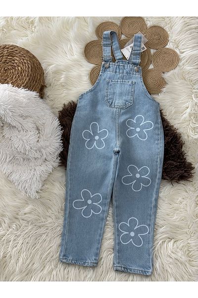 bebitomkids Girl 3-10 Years Colorful Salopet