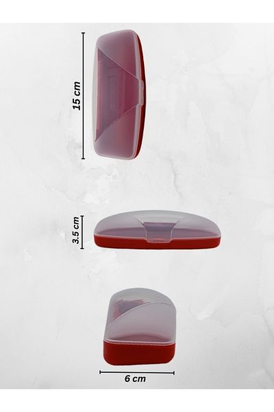 Safari Portable and Protective Optical Case with Transparent Cover for Red Body