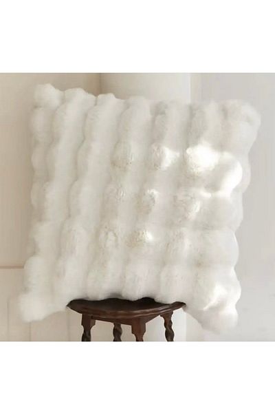 Paris Life Bubble Rabbit Plush Throw Pillow - White (43X43 Square - 30X50 Rectangle)