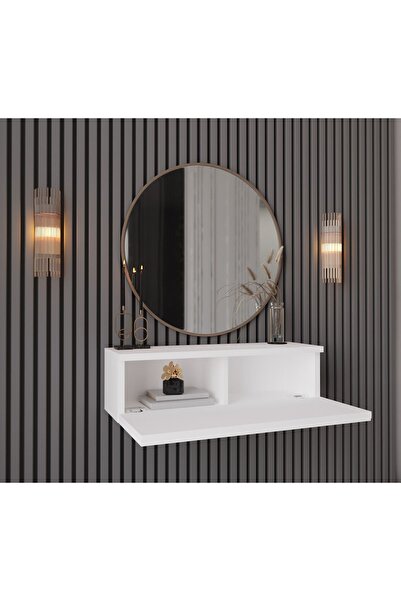 enwood MİMOSA BEYAZ MDF DUVARA MONTE KAPAKLI DRESUAR( 69 cm)