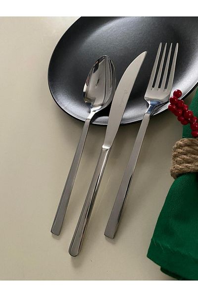 Dame Marie Luis 18-Piece Silver Cutlery Set for 6 (Dining Group Only) Suitable for Casual Use