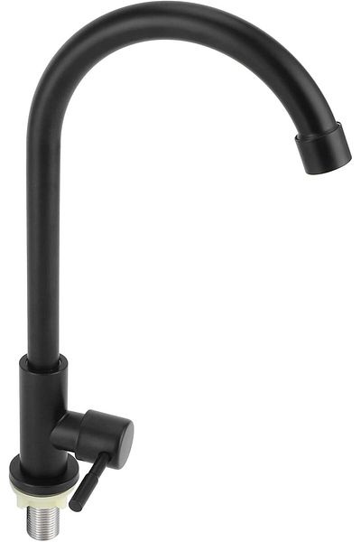 COOYA Stainless Steel Water Faucet, Kitchen Bar Faucet Sink Water Faucet, Matte Black